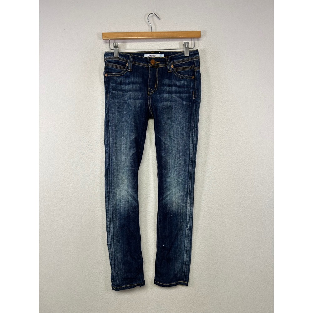 Y2K Western Yaso Jeans‎ Womens 10 Blue Skinny Dark Wash Embellished Pocket Denim